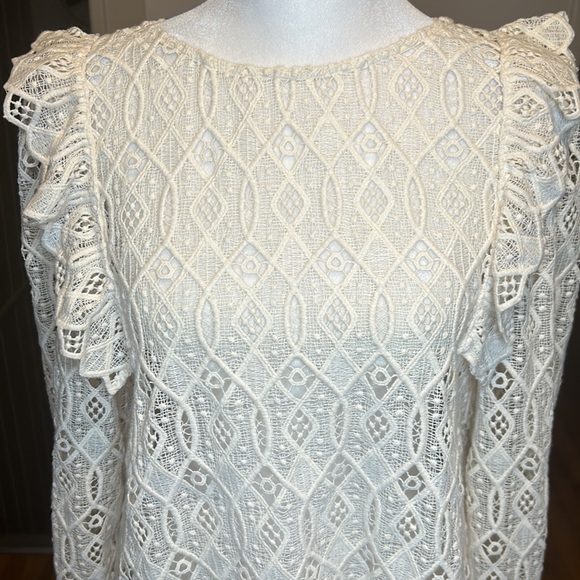 Sézane Lace Blouse in Cream - Picture 8 of 13